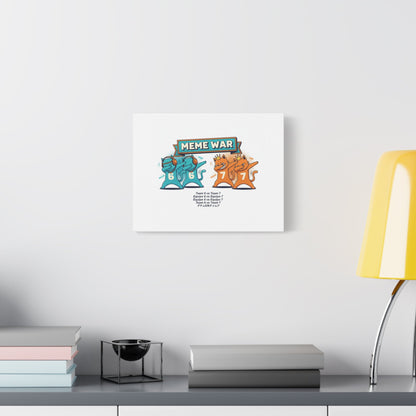 Meme War: Six vs. Seven Canvas Wall Art