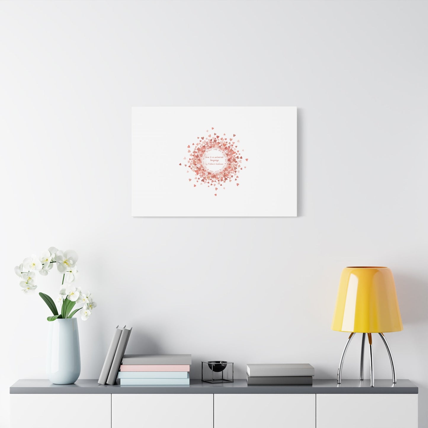 Tiny Heart Confetti Canvas | Matte Stretched Wall Art