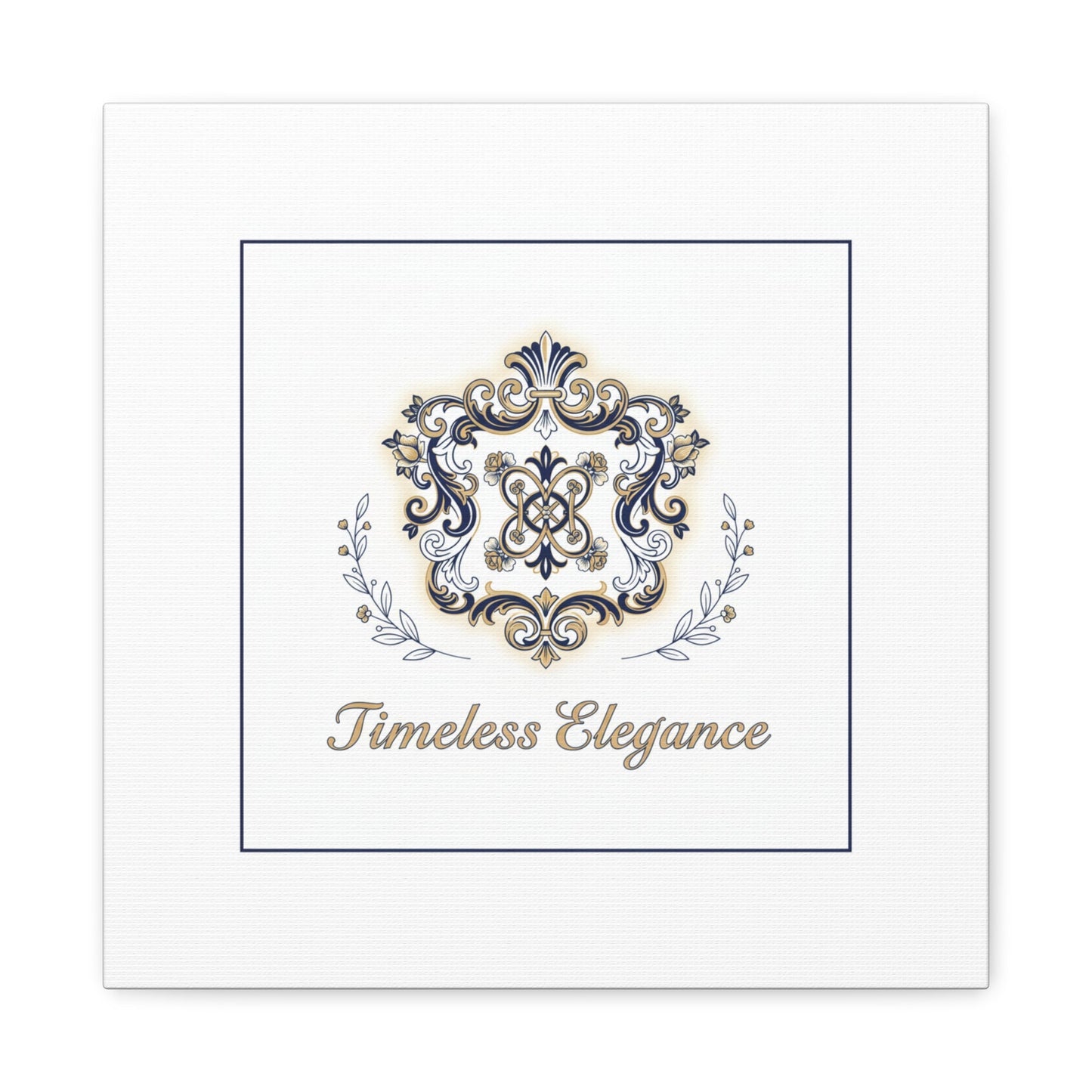Ornate Brooch Emblem Canvas | Vintage Formalwear Accents, Baroque Print