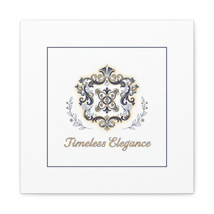 Ornate Brooch Emblem Canvas | Vintage Formalwear Accents, Baroque Print