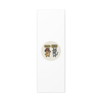 Funny Cat vs Dog Canvas | Pet Rivalry Wall Art