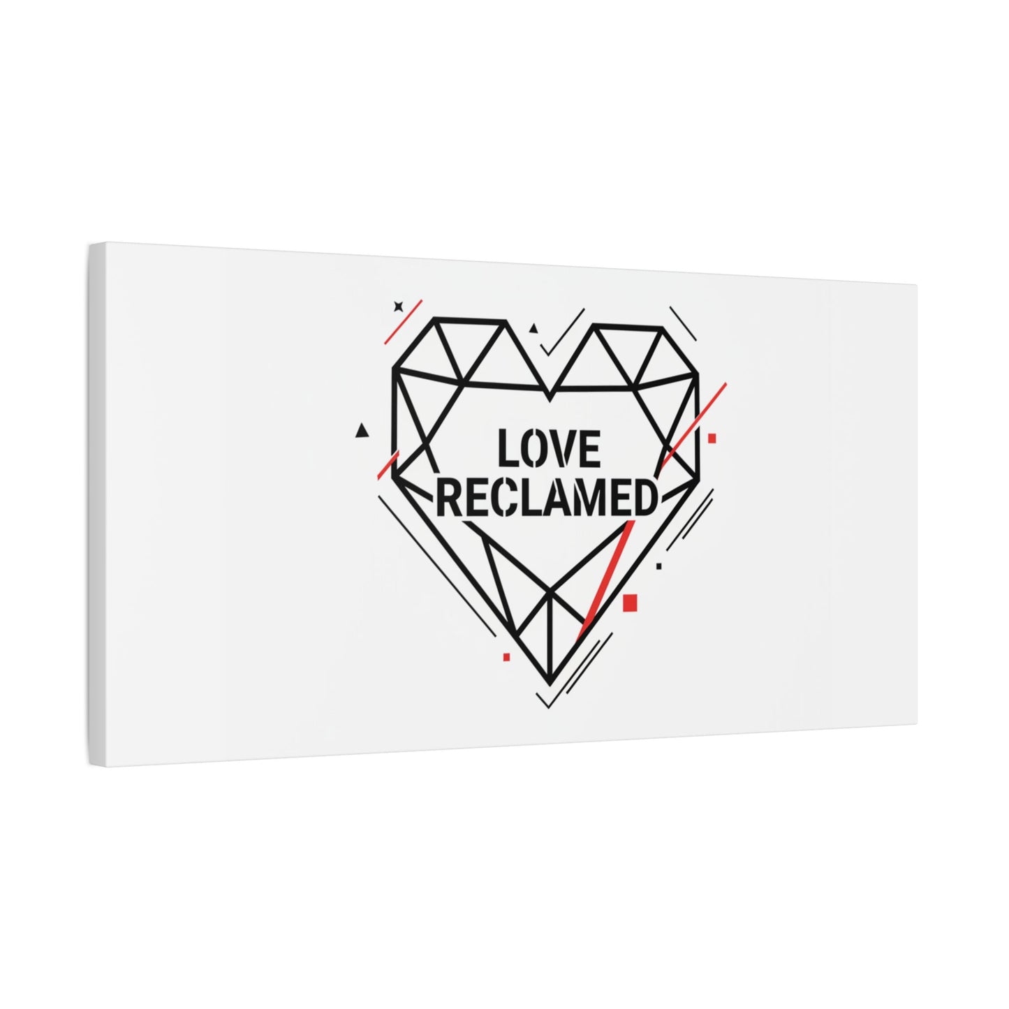 Love Reclaimed Canvas | modern heart design, minimalist love icon