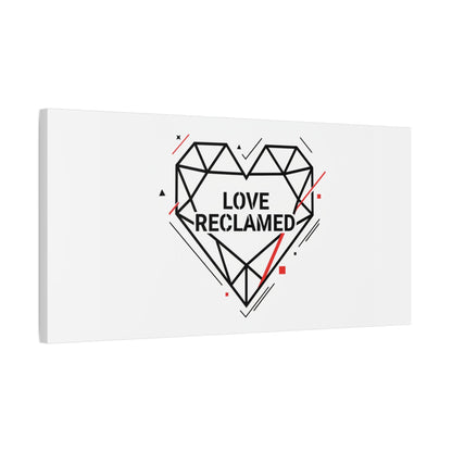 Love Reclaimed Canvas | modern heart design, minimalist love icon