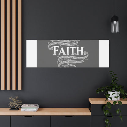 handwritten faith ribbon Canvas | sketch aesthetic, doodle design