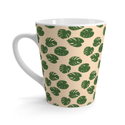 Monstera Pattern Ceramic Mug 12 oz