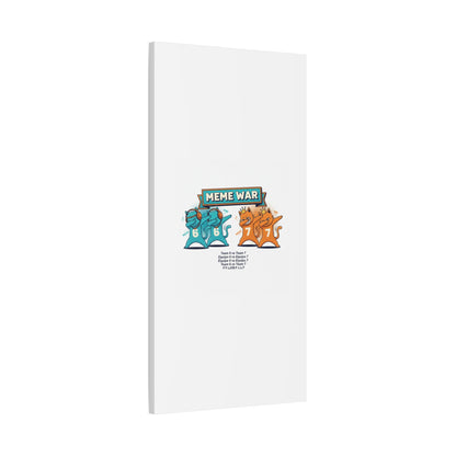 Meme War: Six vs. Seven Canvas Wall Art