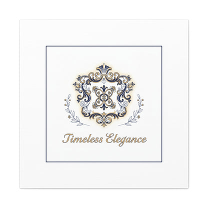 Ornate Brooch Emblem Canvas | Vintage Formalwear Accents, Baroque Print
