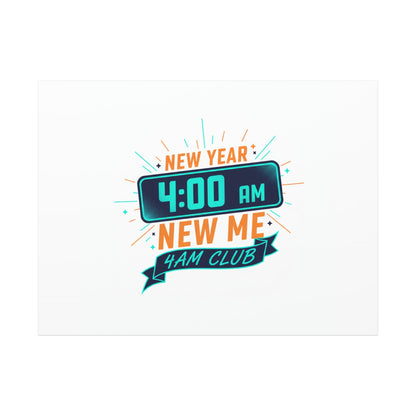 4AM Club New Year Graphic Canvas | Holiday Party Novelty, Festive New Year Decor