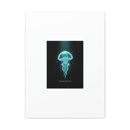 Bioluminescent Jellyfish Art Canvas | Deep Sea Aesthetic, Neon Glow
