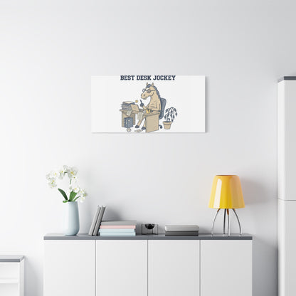 Best Desk Jockey Canvas, Workhorse Office Art | Corporate Burnout Parody
