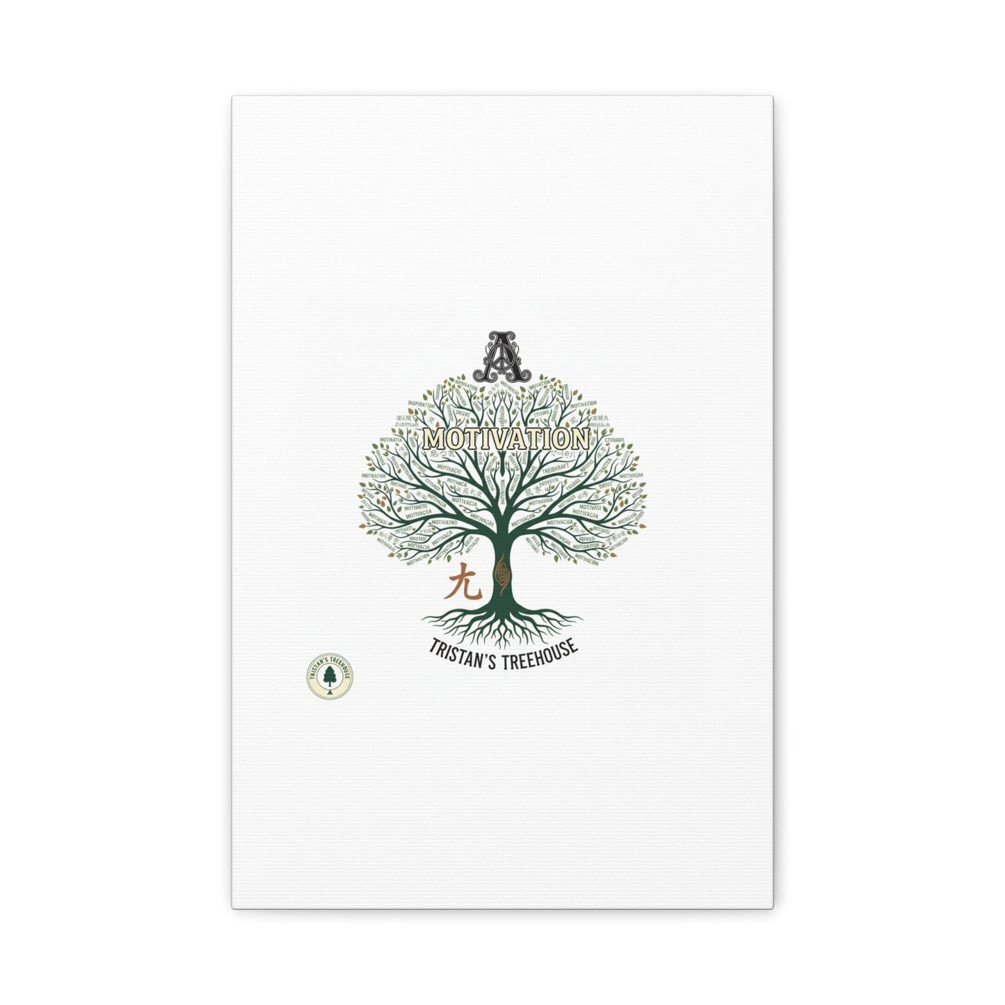 Handwritten Doodle Tree Canvas | Matte Stretched Wall Art