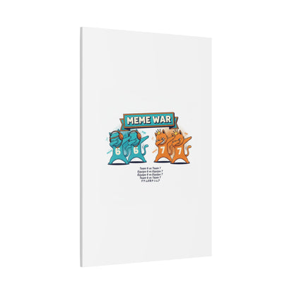 Meme War: Six vs. Seven Canvas Wall Art