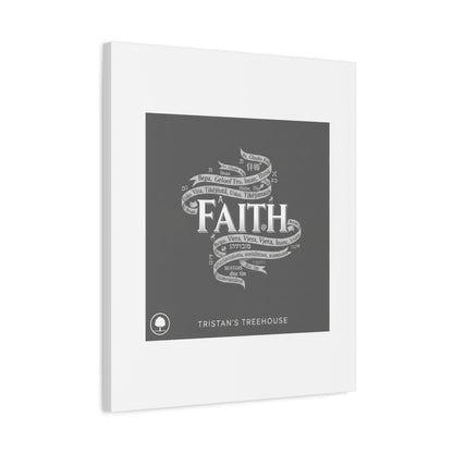 handwritten faith ribbon Canvas | sketch aesthetic, doodle design