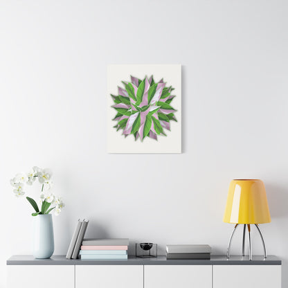 Syngonium Tricolor Pattern Canvas Print – Botanical Wall Art