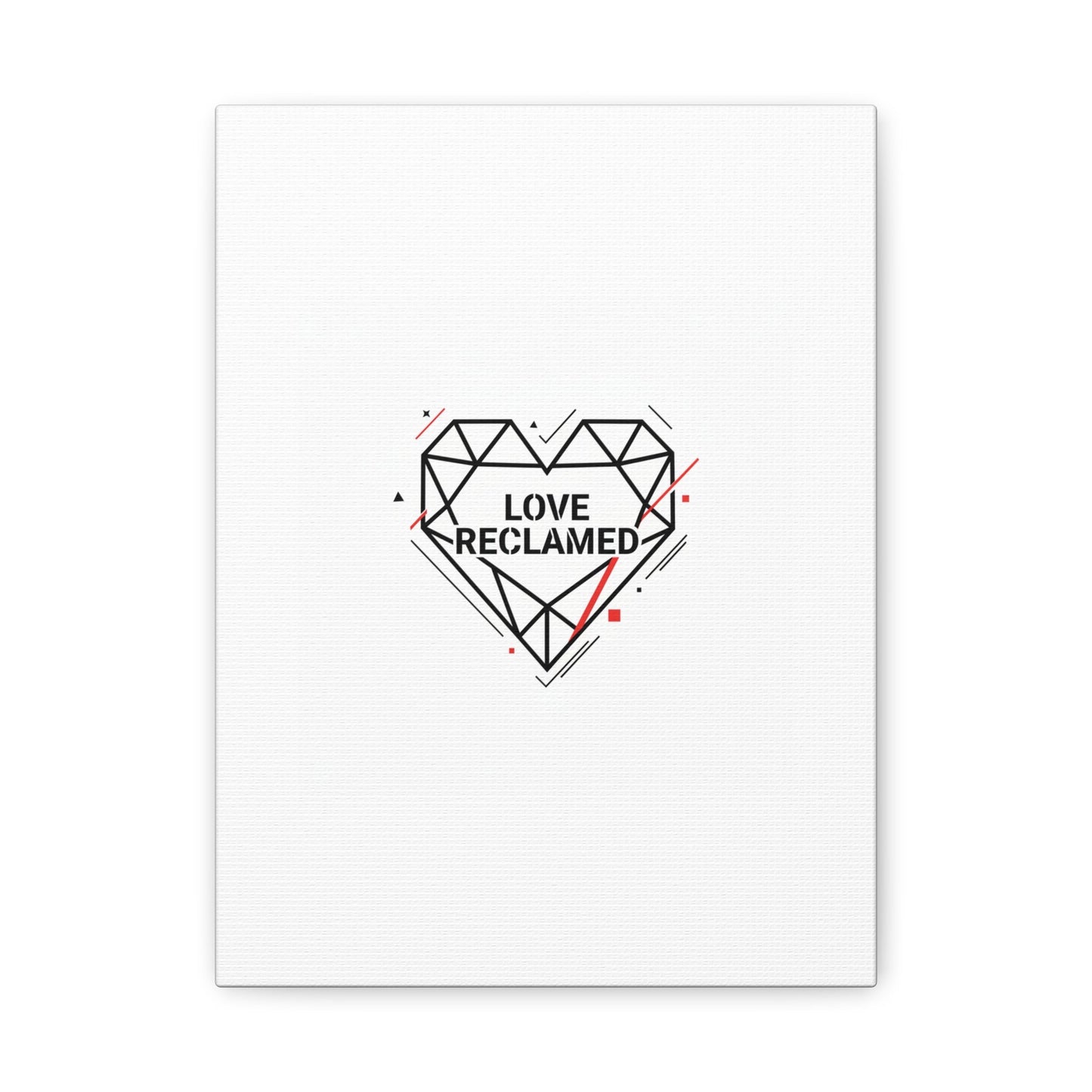 Love Reclaimed Canvas | modern heart design, minimalist love icon