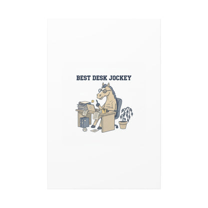 Best Desk Jockey Canvas, Workhorse Office Art | Corporate Burnout Parody
