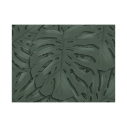 Deep Green Monstera Canvas Print – Botanical Wall Art