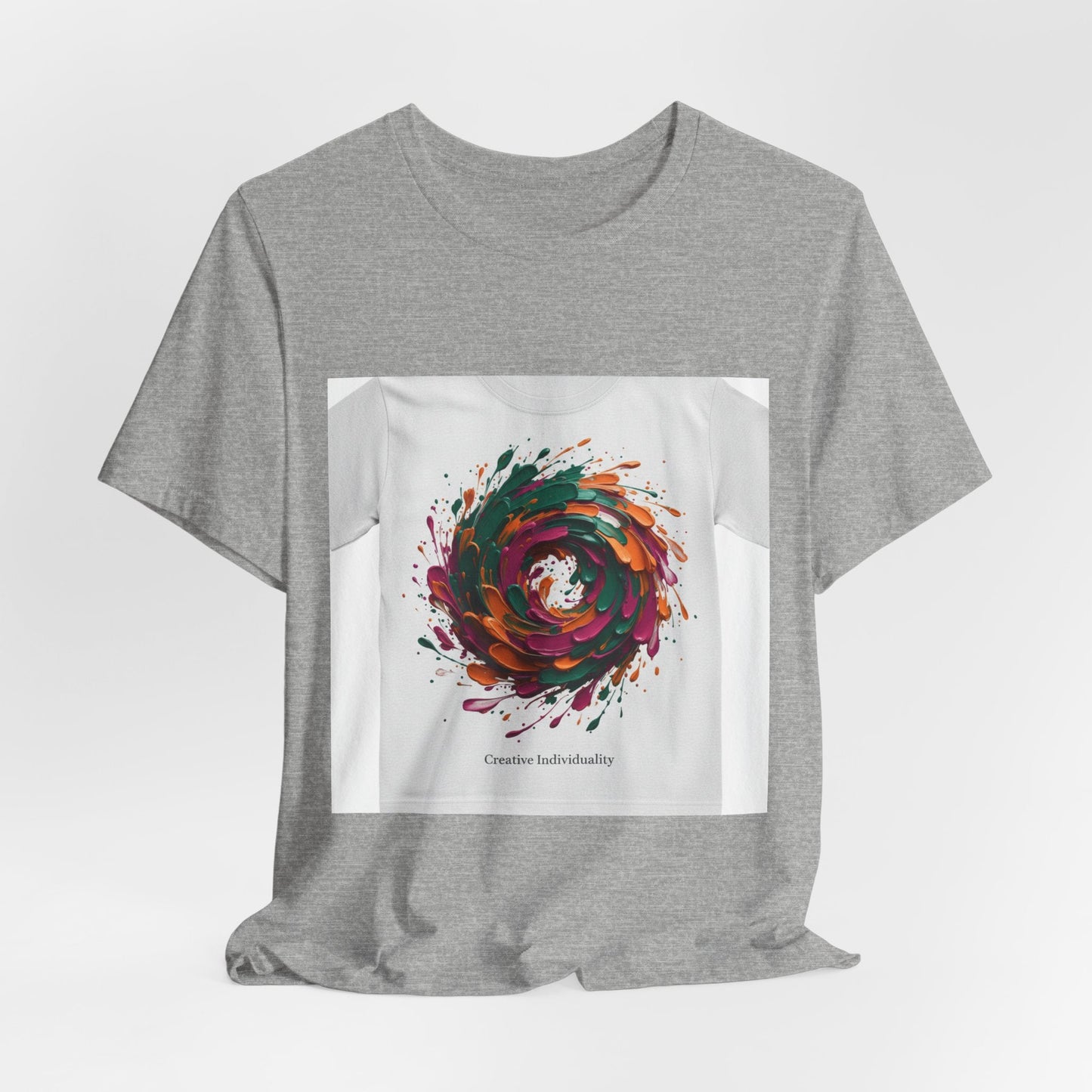 Abstract Floral Swirl Tee | Painterly Brushstroke Apparel, Artsy Graphic Design