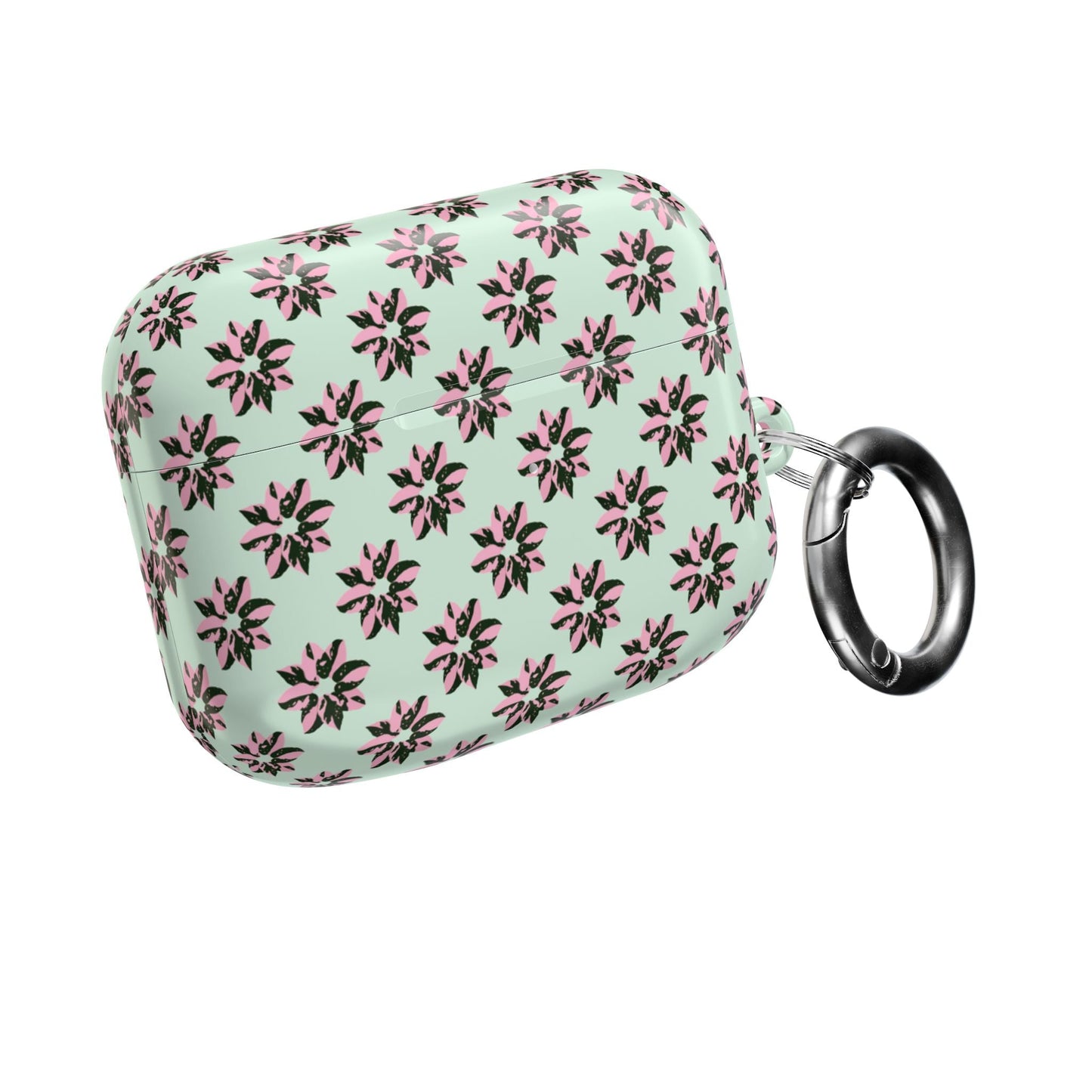 Pink Princess Philodendron Pattern AirPod Case