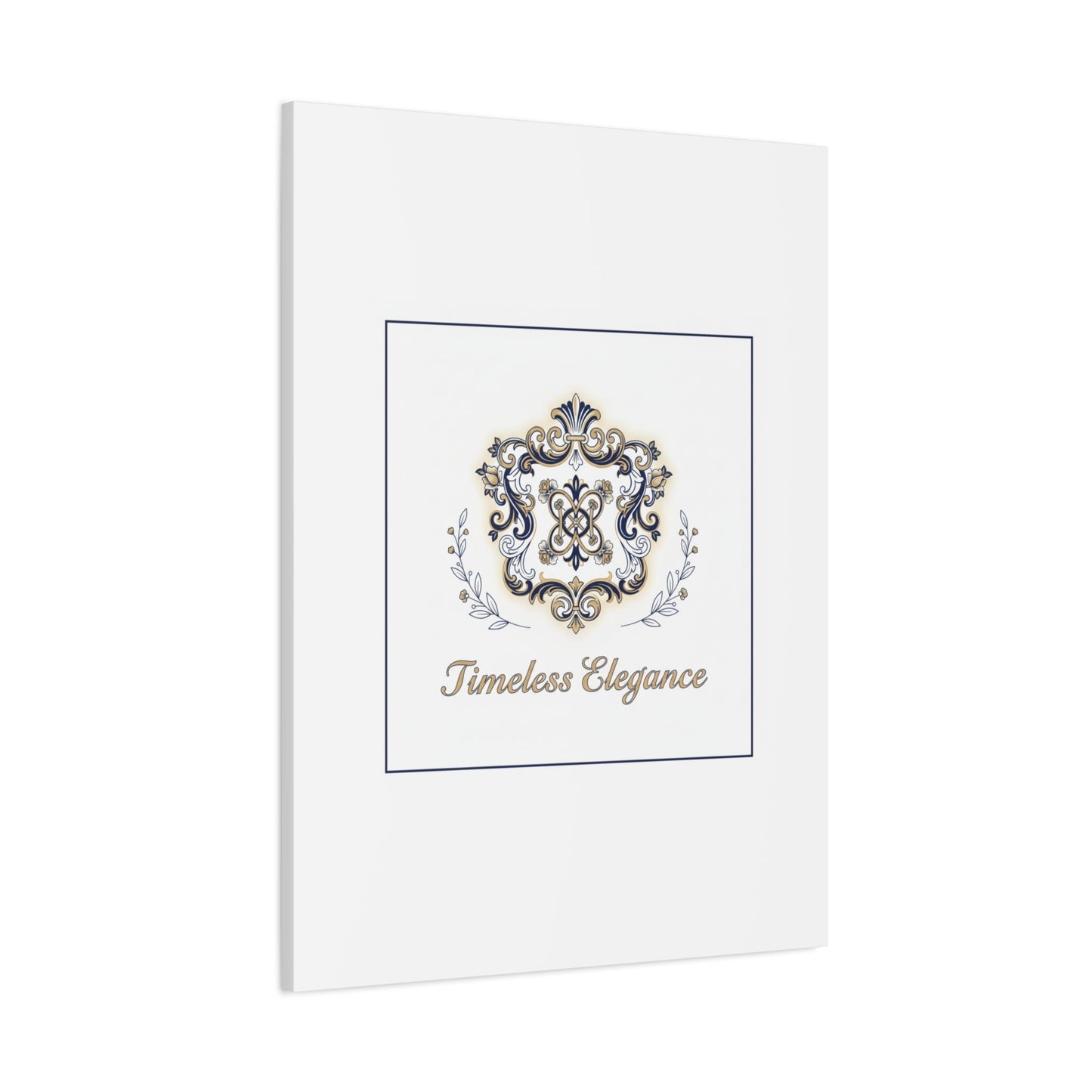 Ornate Brooch Emblem Canvas | Vintage Formalwear Accents, Baroque Print