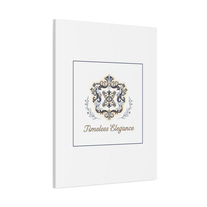 Ornate Brooch Emblem Canvas | Vintage Formalwear Accents, Baroque Print