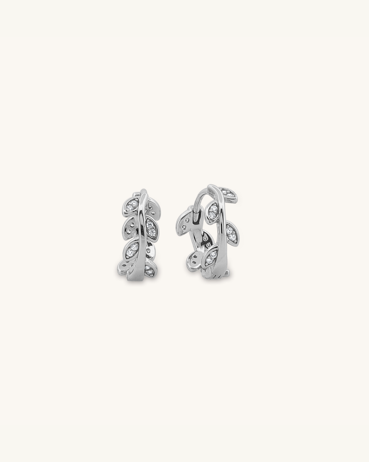 Leaf Huggie Hoops
