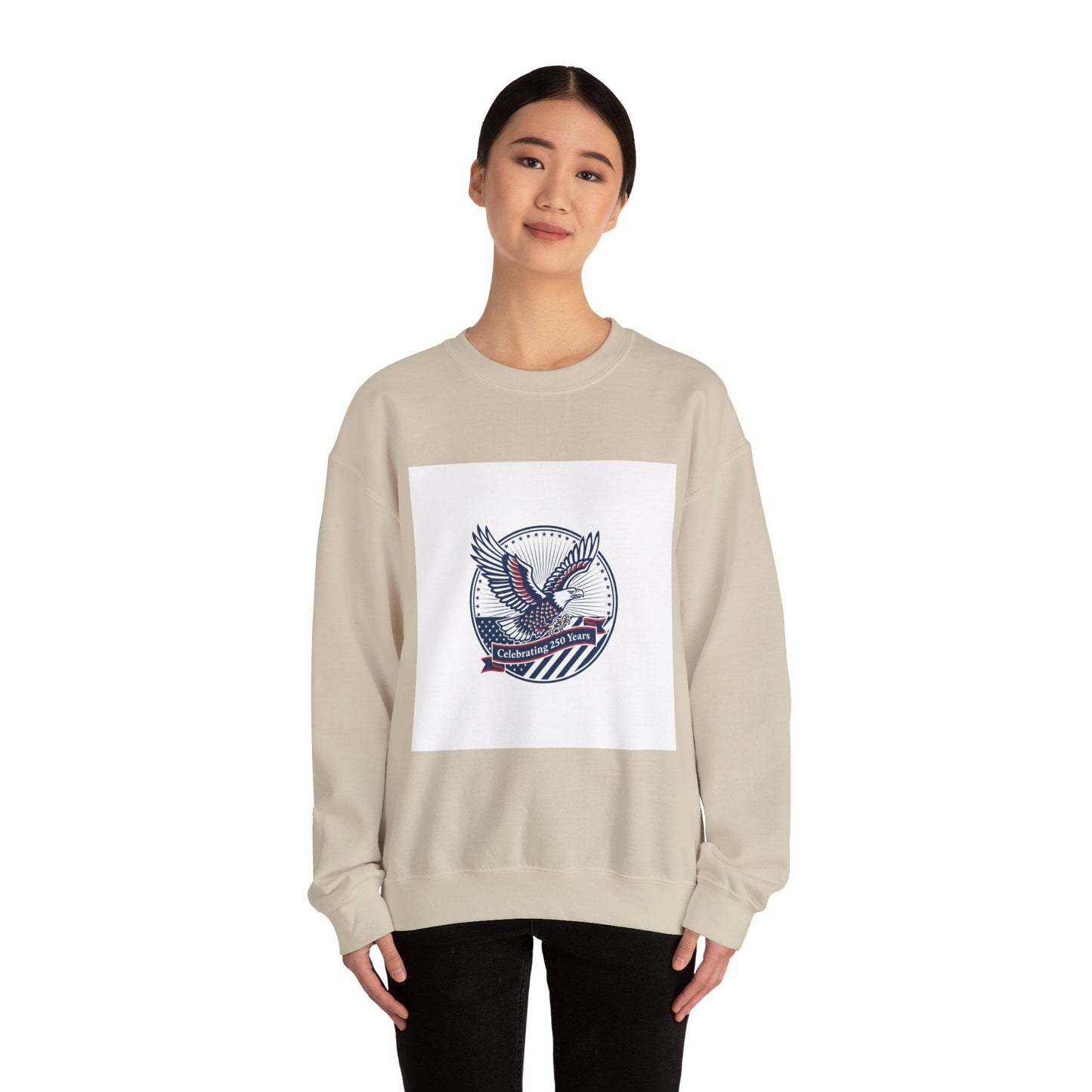 Semiquincentennial Eagle Emblem Crewneck Sweatshirt | 250th Anniversary USA 1776‑2026