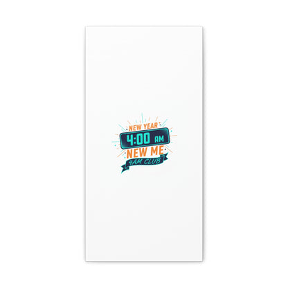 4AM Club New Year Graphic Canvas | Holiday Party Novelty, Festive New Year Decor