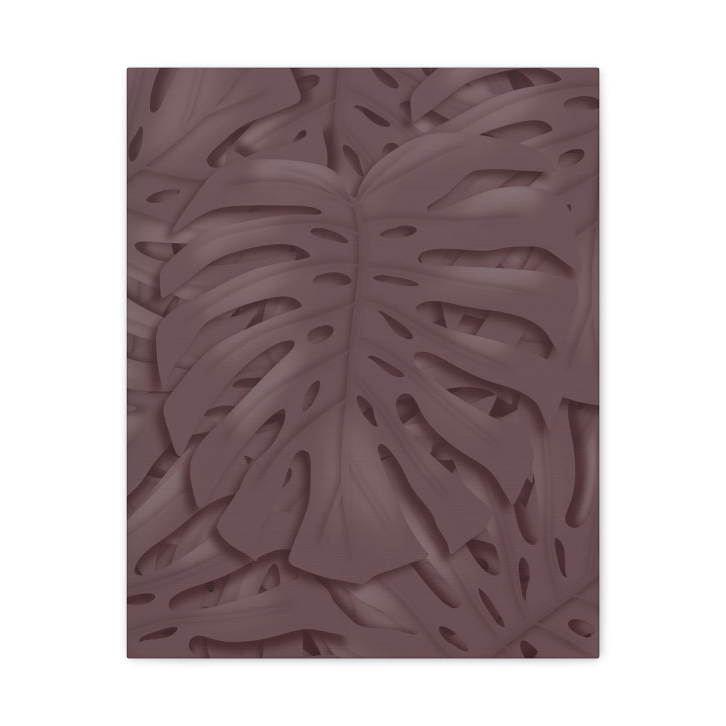 Merlot Monstera Canvas Print – Botanical Wall Art