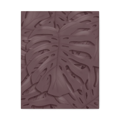 Merlot Monstera Canvas Print – Botanical Wall Art