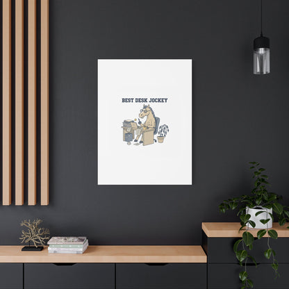 Best Desk Jockey Canvas, Workhorse Office Art | Corporate Burnout Parody