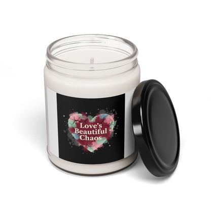 Love's Beautiful Chaos Candle | Soft Grunge Hearts, Distressed Heart Jar