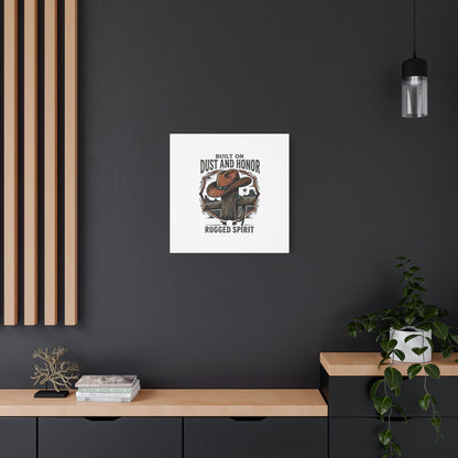 Built on Dust and Honor Canvas | Western cowboy, vintage Americana