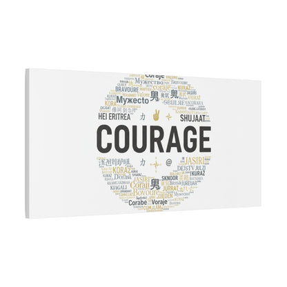Courage Word Cloud Canvas | Fresh-Start Minimalism art print