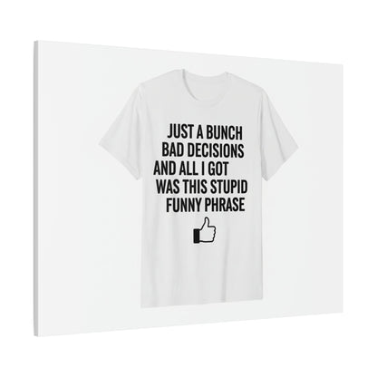 self-deprecating quote Canvas | sarcastic introvert wall art, anxiety humor