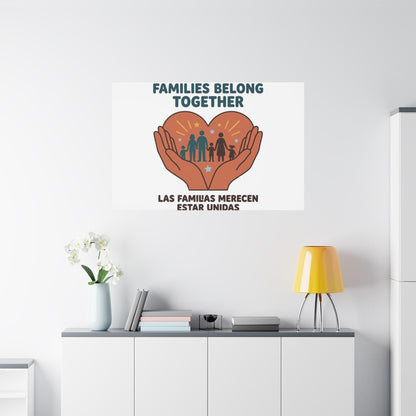 Families Belong Together Canvas | Family Unity, Bilingual Solidarity