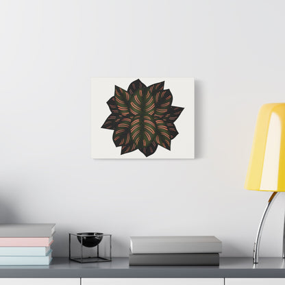 Calathea Pinstripe Canvas Print – Botanical Wall Art