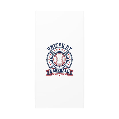 United by Baseball Canvas | Patriotic Baseball Graphic, Red White Blue Wall Art