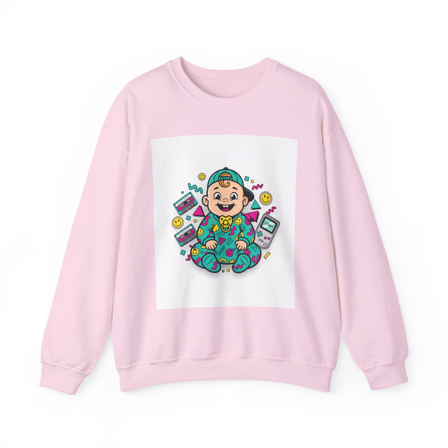 Retro Gamer Baby Crewneck Sweatshirt — Cute Arcade Controller Design