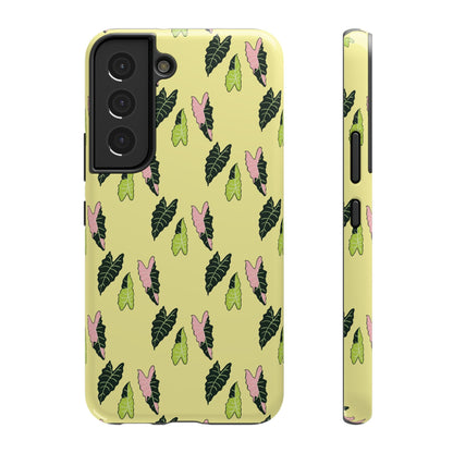 Alocasia Pattern Phone Case – Dual Layer Protective Cover
