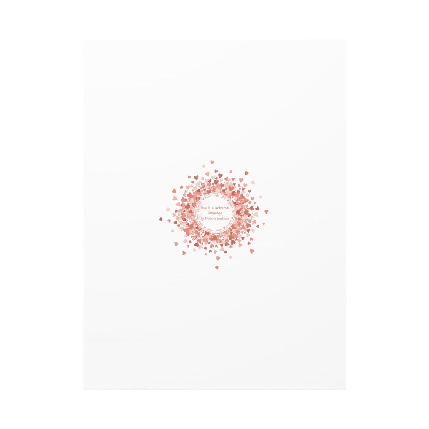 Tiny Heart Confetti Canvas | Matte Stretched Wall Art