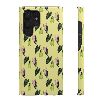 Alocasia Pattern Phone Case – Dual Layer Protective Cover