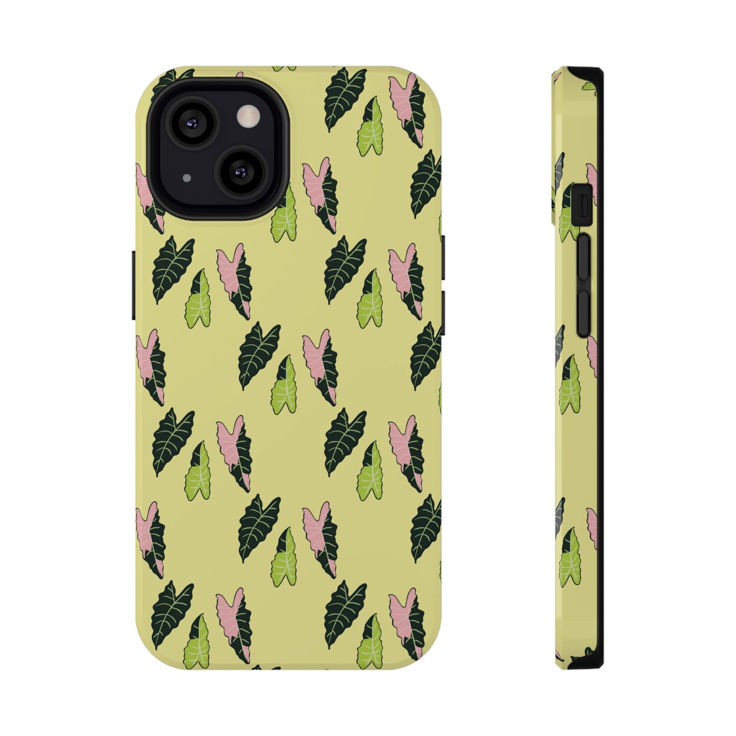 Alocasia Pattern Phone Case – Dual Layer Protective Cover
