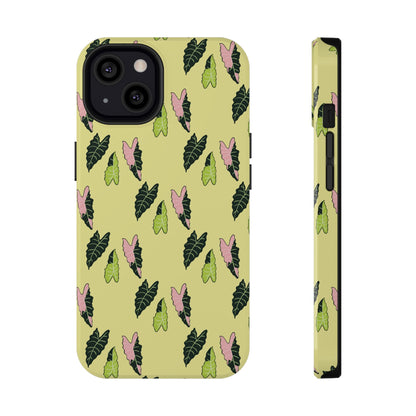 Alocasia Pattern Phone Case – Dual Layer Protective Cover