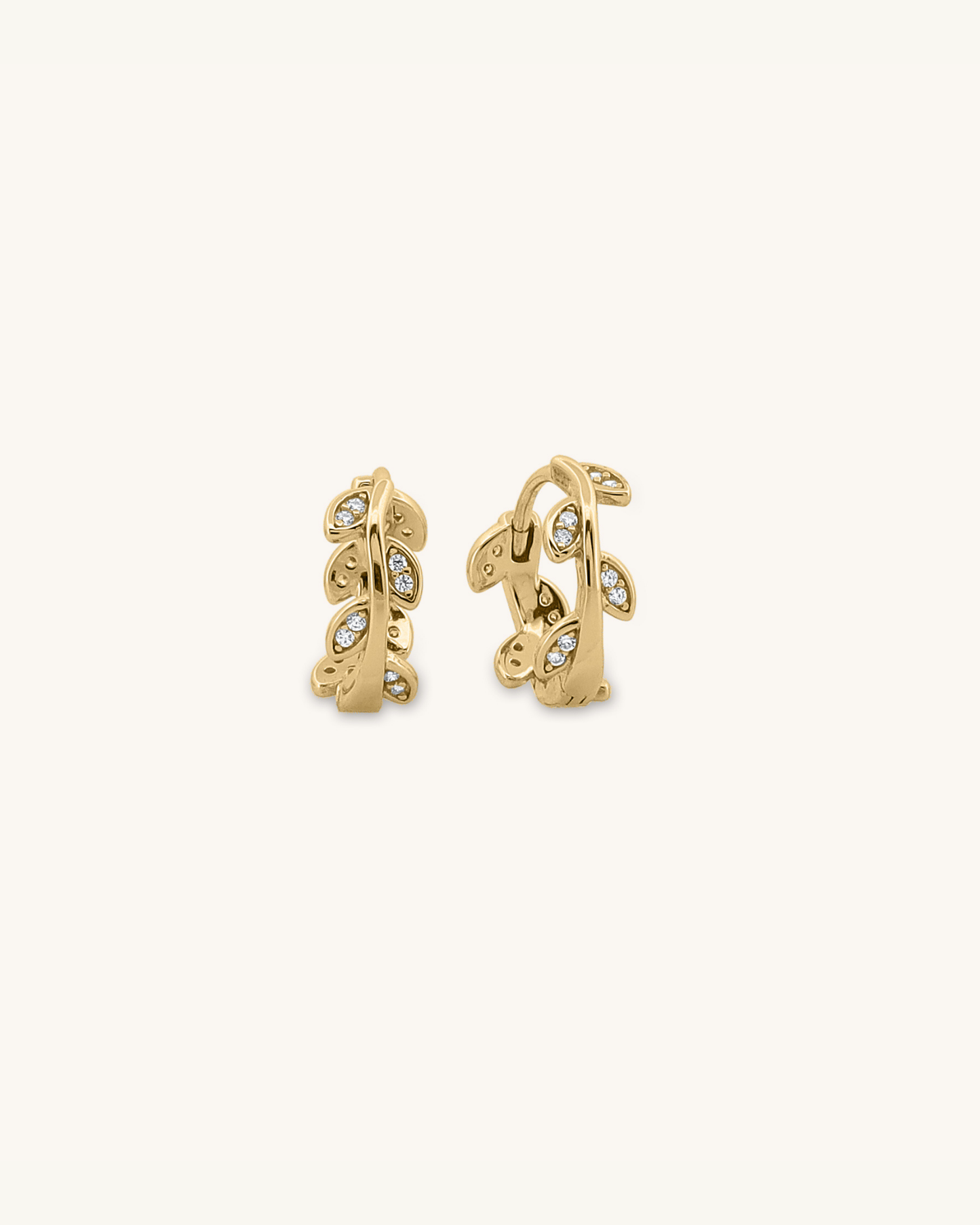 Leaf Huggie Hoops