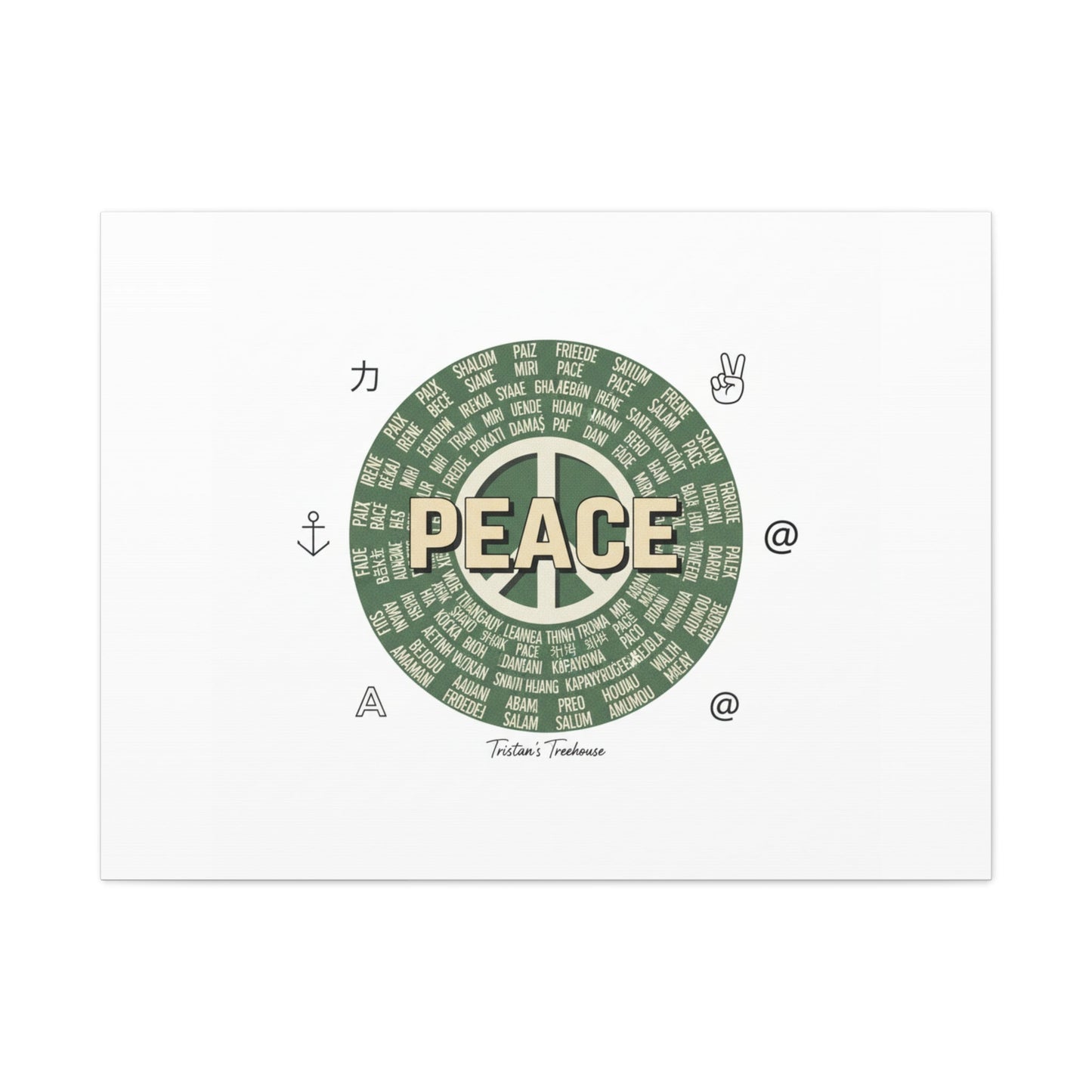 Peace doodle canvas | hand drawn sketch aesthetic, handwritten message