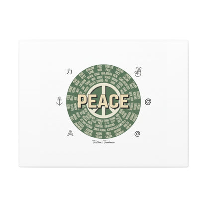 Peace doodle canvas | hand drawn sketch aesthetic, handwritten message