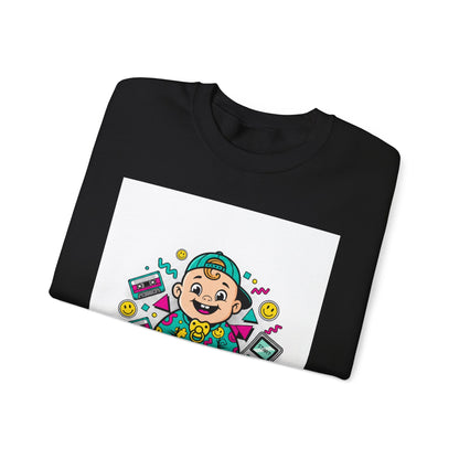Retro Gamer Baby Crewneck Sweatshirt — Cute Arcade Controller Design