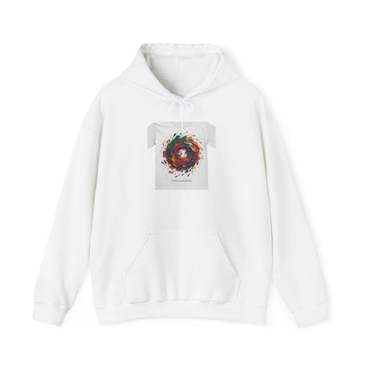 Painterly Abstract Floral Swirl Hoodie | artsy brushstroke apparel