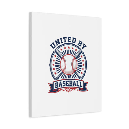 United by Baseball Canvas | Patriotic Baseball Graphic, Red White Blue Wall Art